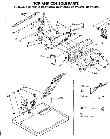 Top and console parts