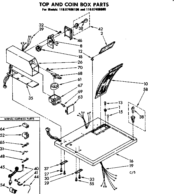 Top and coin box parts