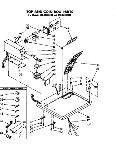 Top and coin box parts