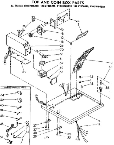 Top and coin box parts