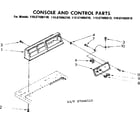 Sears 11087406110 console and control parts diagram