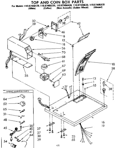 Top and coin box parts