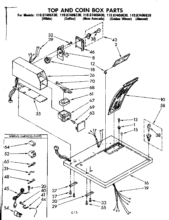 TOP AND COIN BOX PARTS