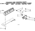 Sears 11087406830 console and control parts diagram