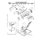 Sears 11087470210 top and console parts diagram