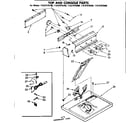 Sears 11087475600 top and console parts diagram