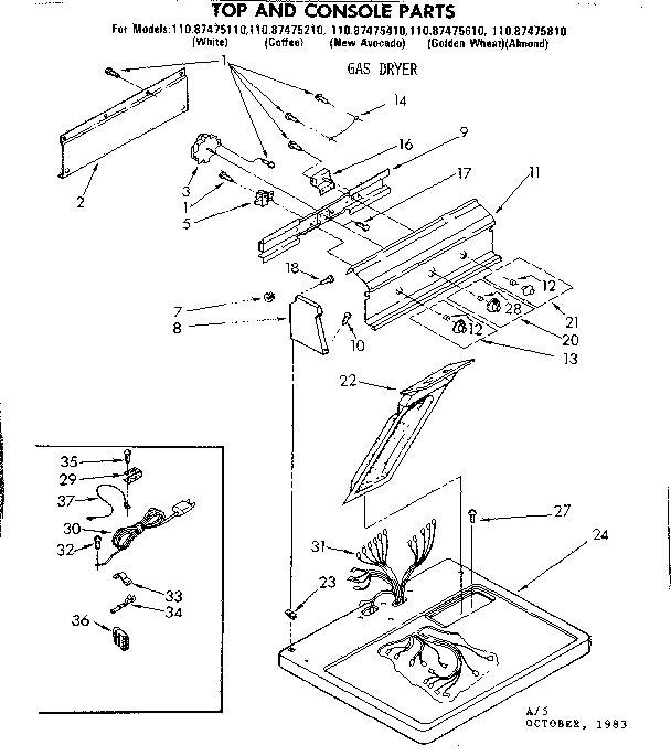 TOP AND CONSOLE PARTS