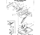 Sears 11087475900 top and console parts diagram