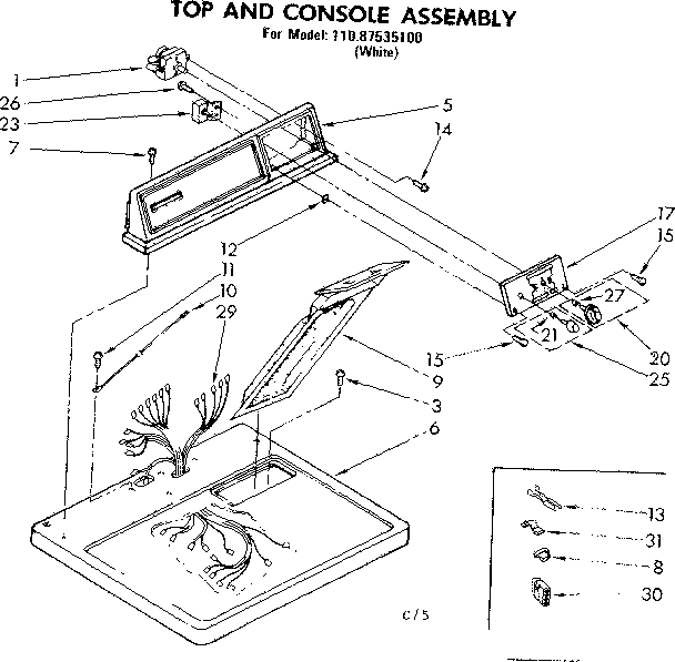 TOP AND CONSOLE ASSEMBLY