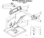 Sears 11087535100 top and console assembly diagram