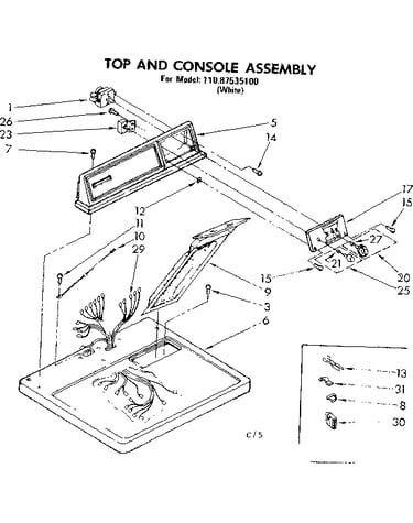 Top and console assembly