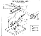 Sears 11087545110 top and console parts diagram