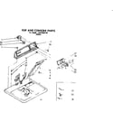 Sears 11087556100 top and console parts diagram