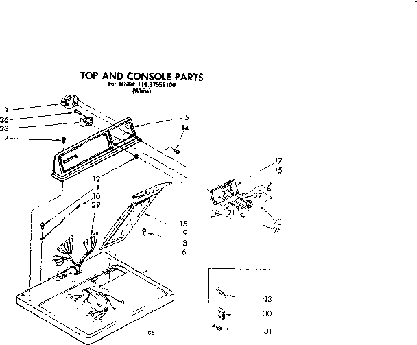 Top and console parts