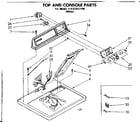 Sears 11087557100 top and console parts diagram