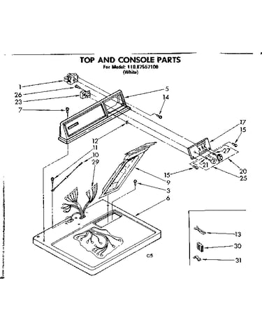 Top and console parts