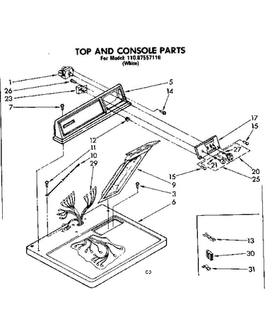 Top and console parts