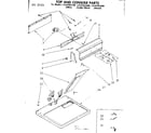 Kenmore 11087561800 top and console parts diagram