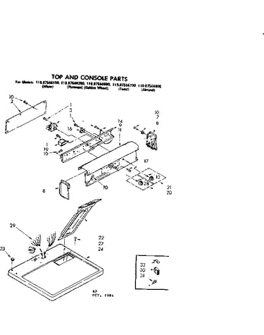 Top and console parts