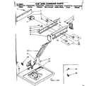 Kenmore 11087572710 top and console parts diagram