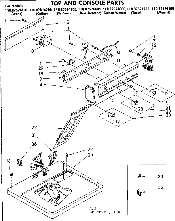 TOP AND CONSOLE PARTS