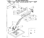 Sears 11087574800 top and console parts diagram