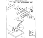 Sears 11087576100 top and console parts diagram
