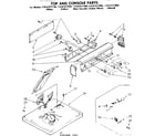 Sears 11087577400 top and console parts diagram