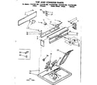 Kenmore 11087581300 top and console parts diagram