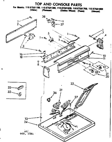 Top and console parts