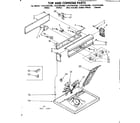 Kenmore 11087583400 dryer/top and console parts diagram