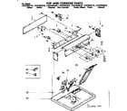 Kenmore 11087583710 top and console parts diagram