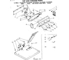 Sears 11087584800 top and console parts diagram