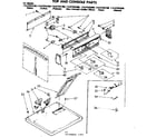 Sears 11087592400 top and console parts diagram