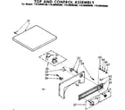 Kenmore 11088090400 top and control assembly diagram
