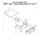 Kenmore 11088390800 top and console parts diagram