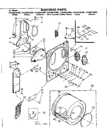 Bulkhead parts