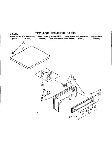 Top and control parts