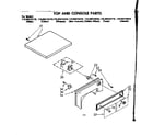 Kenmore 11088416310 top and console parts diagram