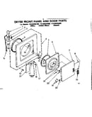 Dryer front panel & door parts