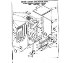 Kenmore 11088495800 dryer cabinet and motor parts diagram