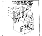 Kenmore 11088495100 dryer supports and washer cabinet harness parts diagram