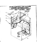 Dryer supports and washer cabinet harness parts
