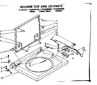 Kenmore 11088495800 washer top and lid parts diagram