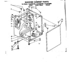 Kenmore 11088495800 washer cabinet parts diagram