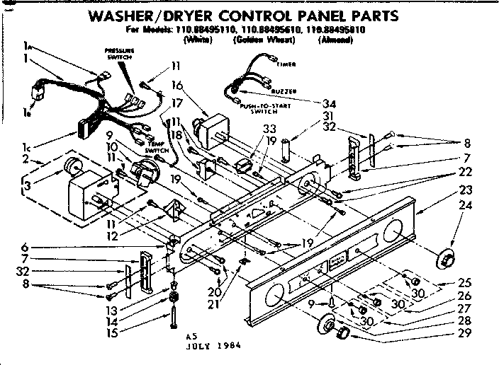 Control panel parts