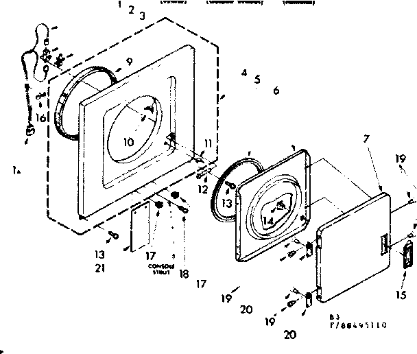 Front panel and door parts