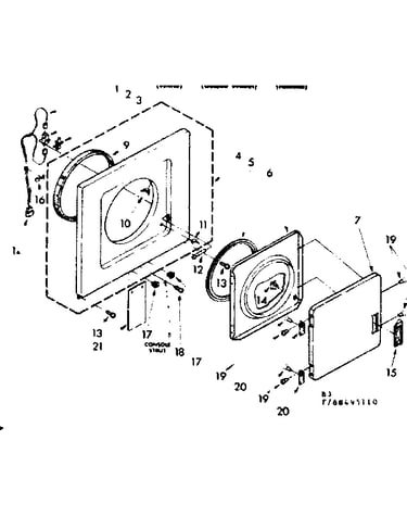 Front panel and door parts
