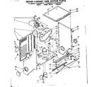 Kenmore 11088495810 cabinet and motor parts diagram