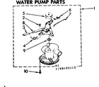 Kenmore 11088495810 water pump parts diagram